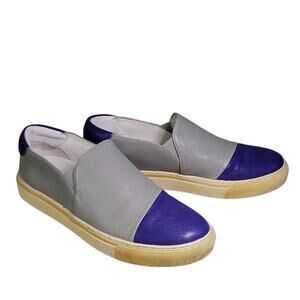 Move by Chocolat Blu Noor Grey Slip On Leather Shoes Womens Size 38 US 7.5-8